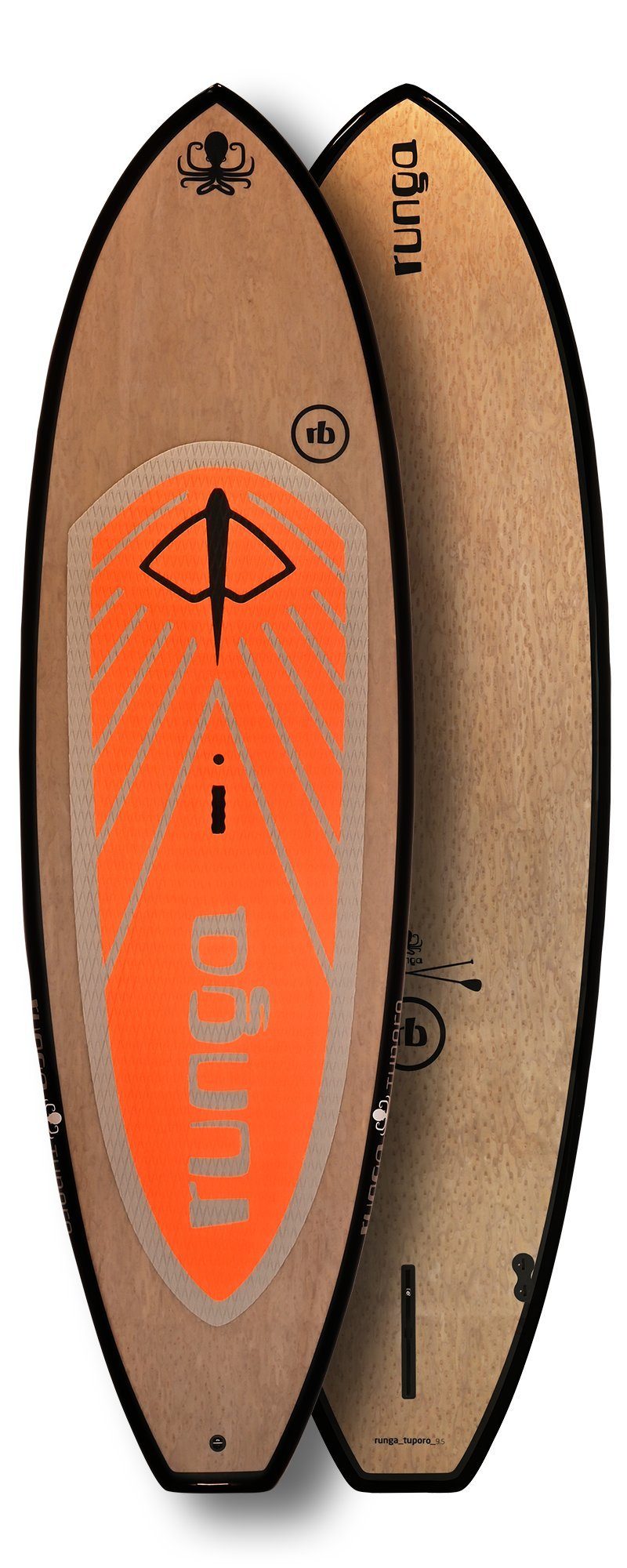 ORANGE SUP, (9.0, Coiled TUPORO Stand Hard inkl. Up Allround, 3-tlg. Runga Paddling Runga-Boards Finnen-Set) Board Lash & SUP-Board
