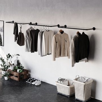 pamo. design Garderobenständer FINN, (Garderobe Flur schmal), offene Kleiderstange zur Wandmontage im industrial Design