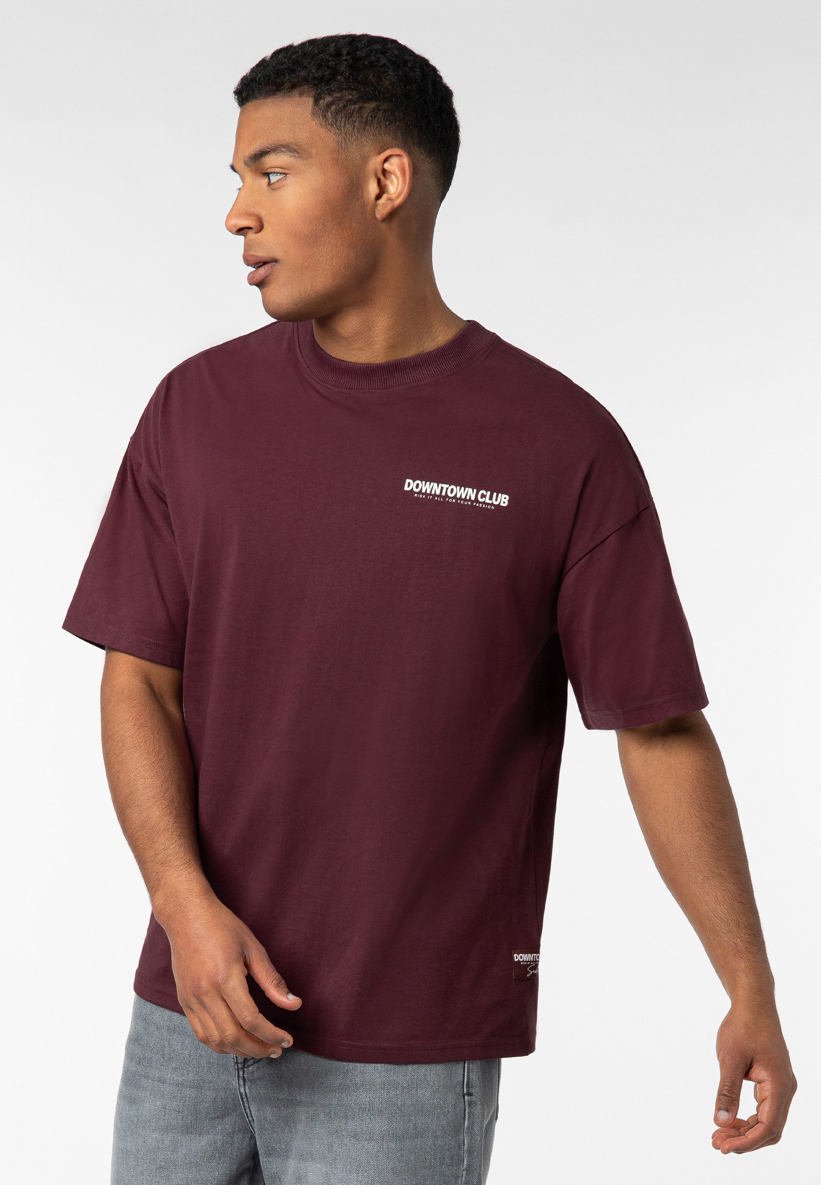 SUBLEVEL T-Shirt Herren Shirt Downtown Club Edition kurzarm, Baumwolle, oversize, Frontprint