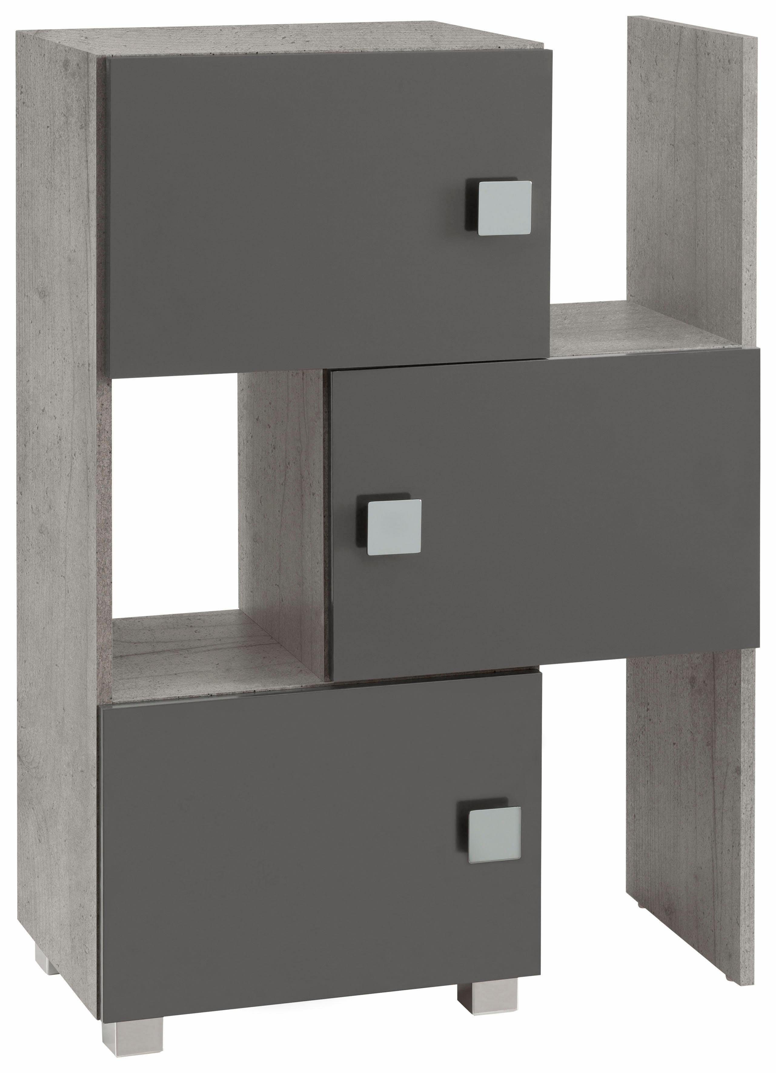 Schildmeyer Schieberegal Quadra, stapelbar, Badregal günstig online kaufen