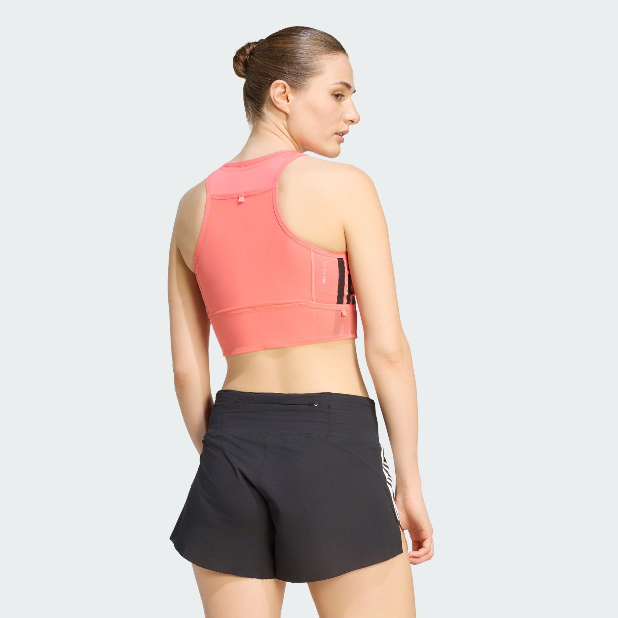adidas Performance Trainingstop ADIZERO RUNNING CROP-TOP, GELTASCHE (1-tlg)
