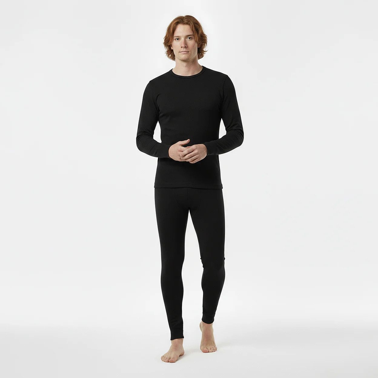 Gaubert Thermohemd Thermo Unterwäsche Set Herren Merinowolle Atmungsaktiv Geruchshemmend (Funktionsunterwäsche, 2-tlg., 1 x Oberteil, 1 x Unterhose) atmungsaktiv, wärmend, super soft, 4-Wege-Stretch
