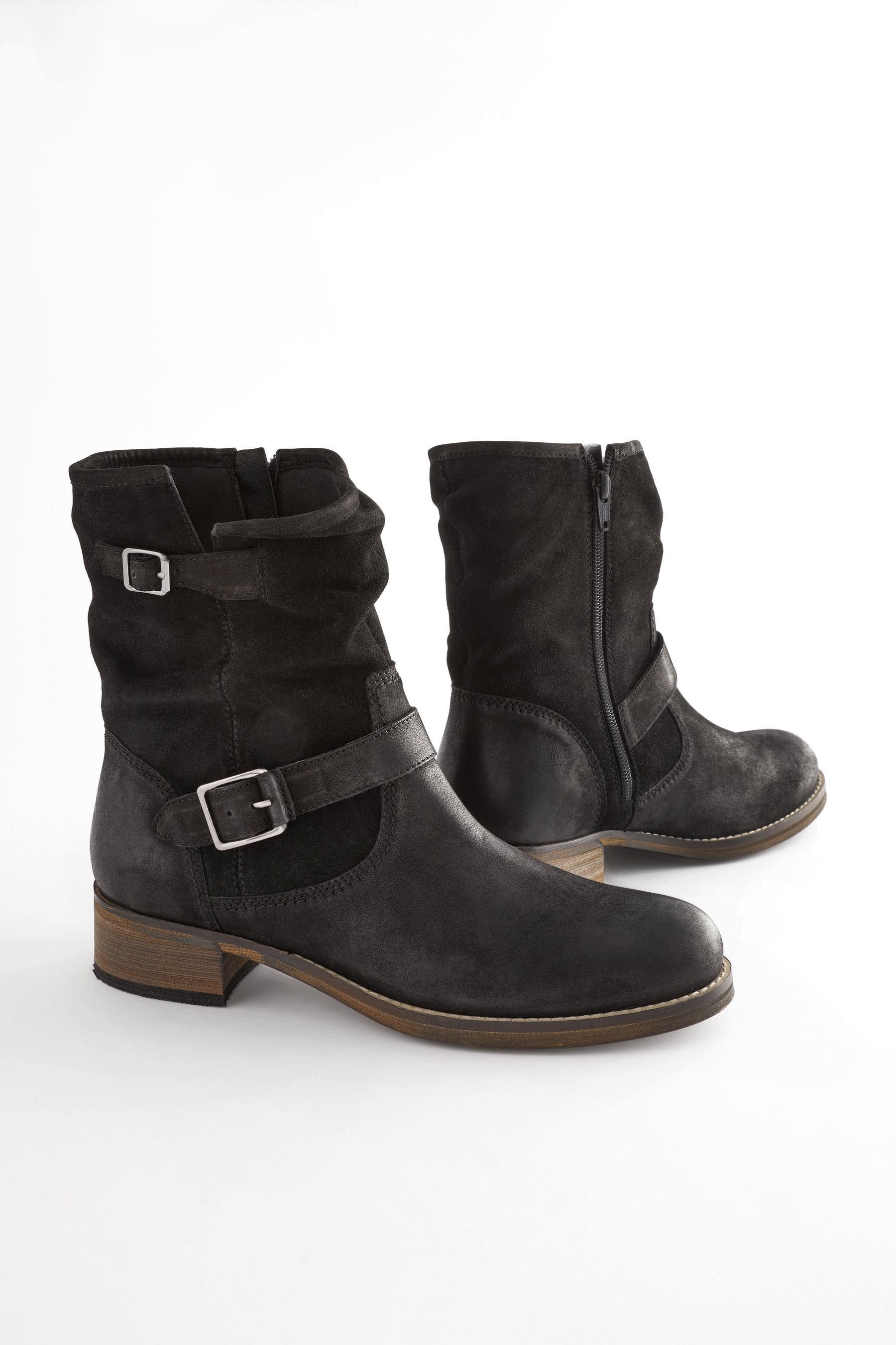 Next Forever Comfort® Knautschstiefelette aus Leder günstig online kaufen