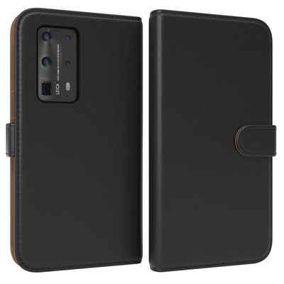 EAZY CASE Handyhülle Uni Bookstyle für Huawei P40 Pro Plus 6,58 Zoll, Schutzhülle mit Standfunktion Kartenfach Handytasche aufklappbar Etui