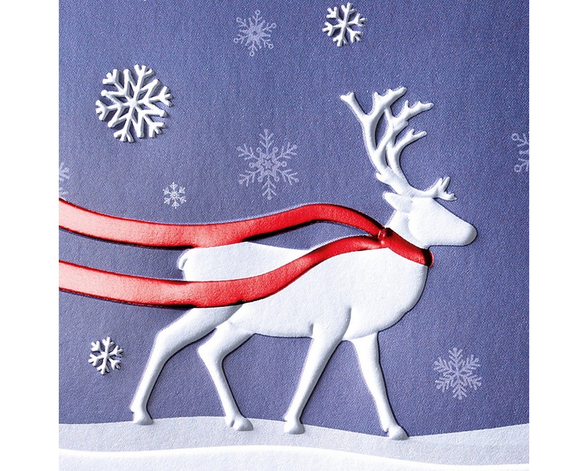 Thumbnail - Sigel Designpapier Faltkarte Weihnachten Winters Eve DINlang 270g/qm VE=10 Stück incl. Um