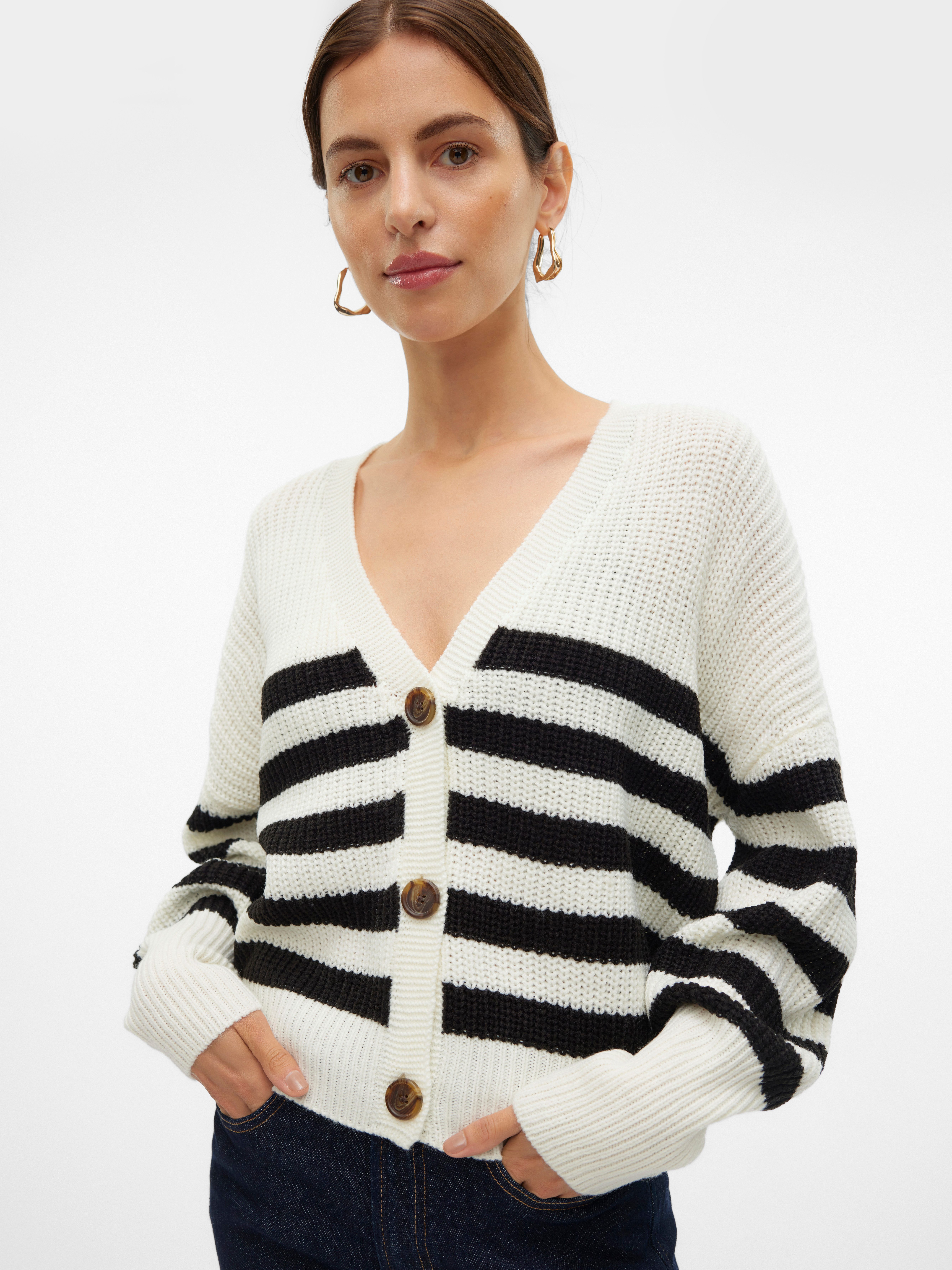 Vero Moda Strickjacke VMLEA LS V-NECK günstig online kaufen