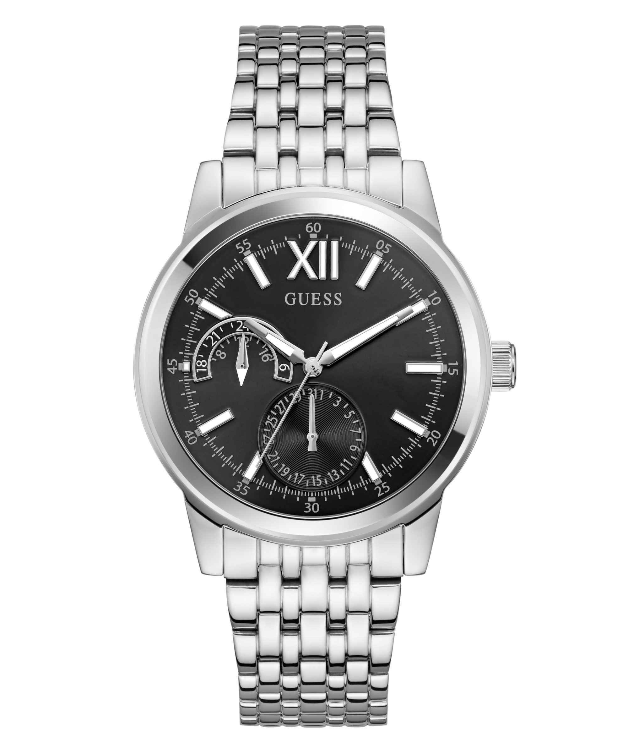 Guess Quarzuhr EMERSON GW0976G1, Quarzuhr, Armbanduhr, Herrenuhr, Edelstahlarmband, Datum