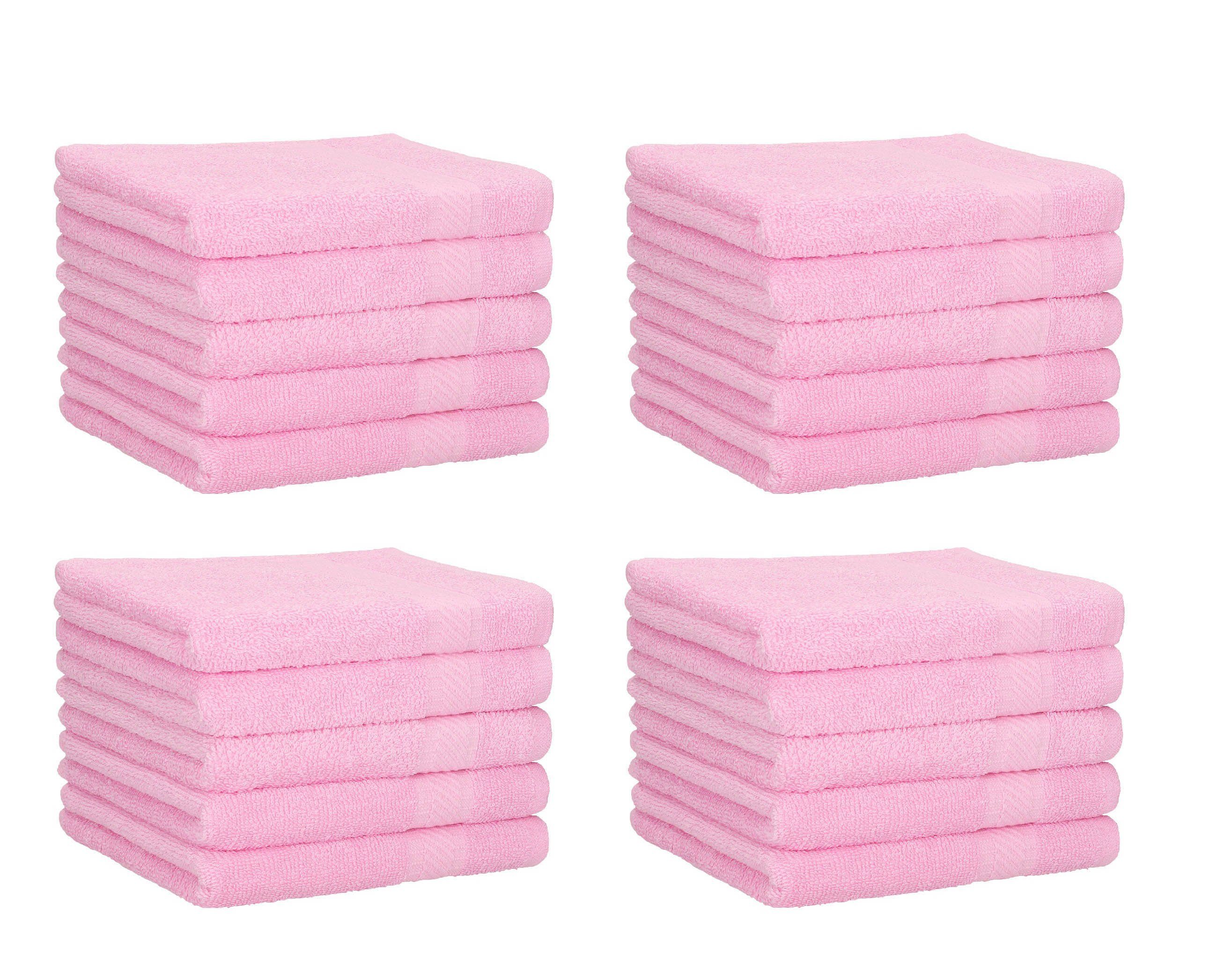 Betz Gästehandtücher 20 Größe rosé, Stück PALERMO cm Farbe 30x50 (20-St) 100% Baumwolle