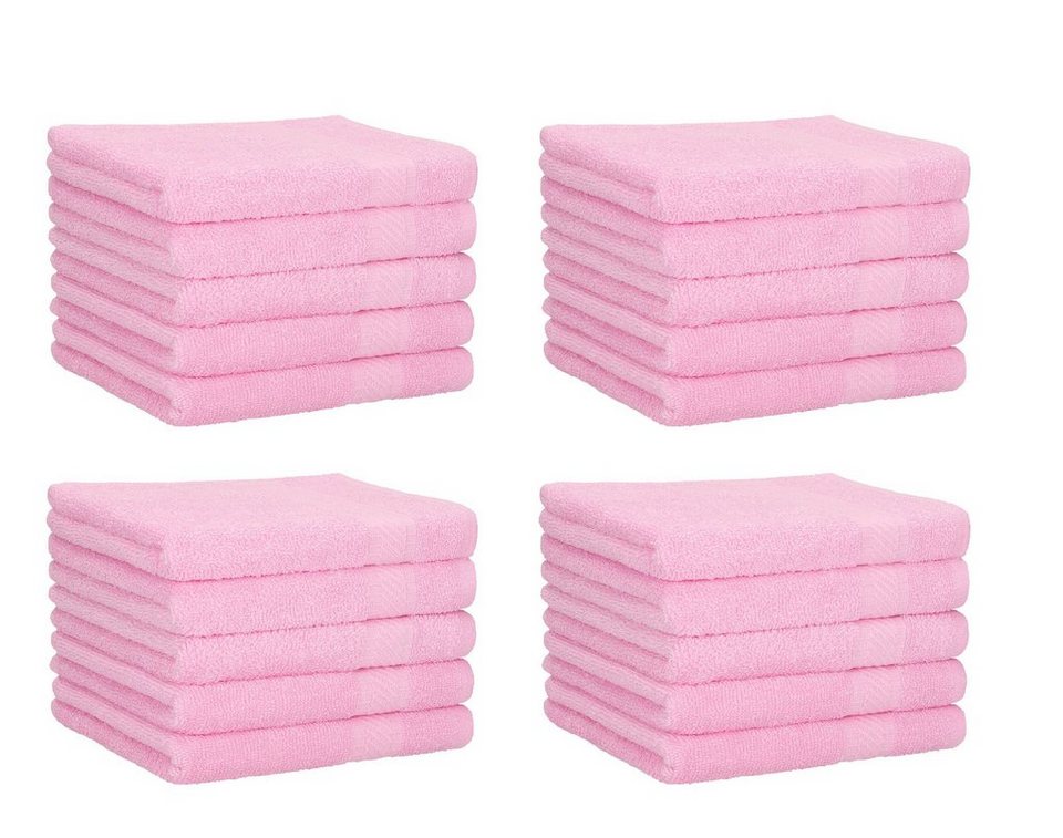 Betz Gästehandtücher 20 Stück PALERMO Größe 30x50 cm Farbe rosé, 100%  Baumwolle (20-St)