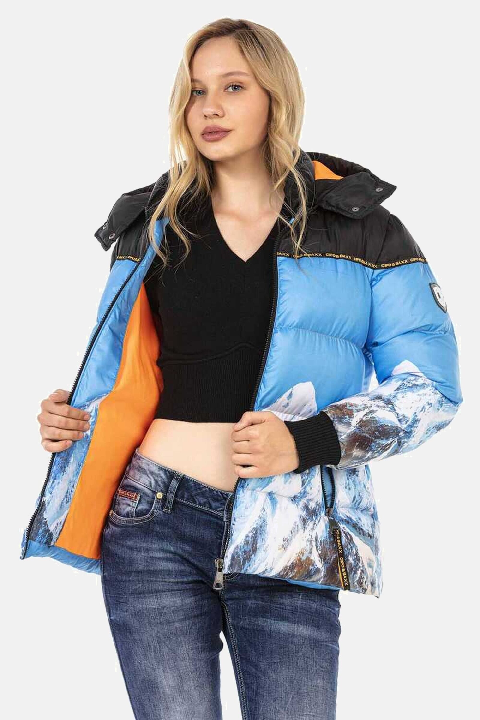 Cipo & Baxx Winterjacke Jacke mit auffäligem Print, WM119