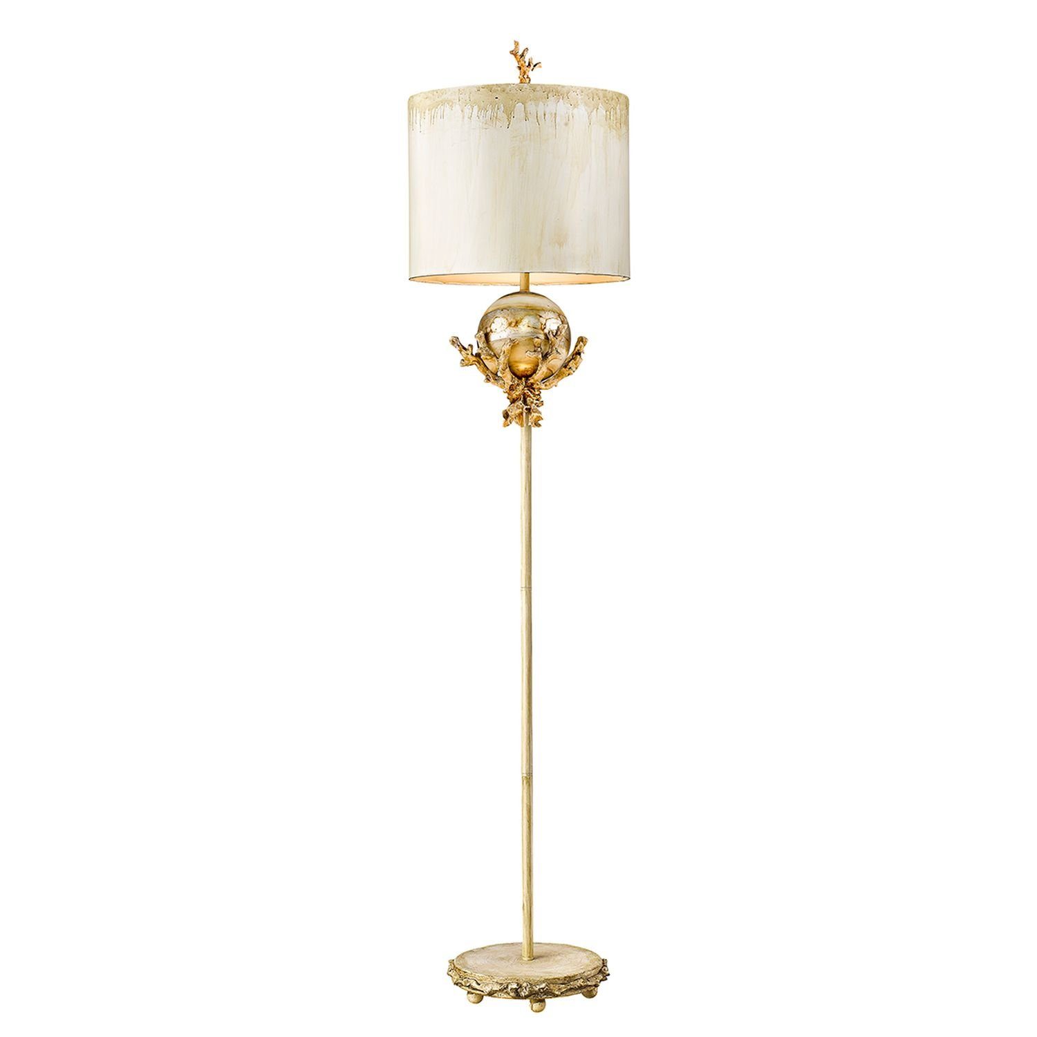 Licht-Erlebnisse Stehlampe ELIF, ohne Leuchtmittel, Stehleuchte E27 162,6 cm Stoff Metall Standleuchte