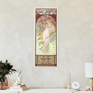 Posterlounge Wandfolie Alfons Mucha, Die Vier Jahreszeiten - Frühling (Printemps), Malerei