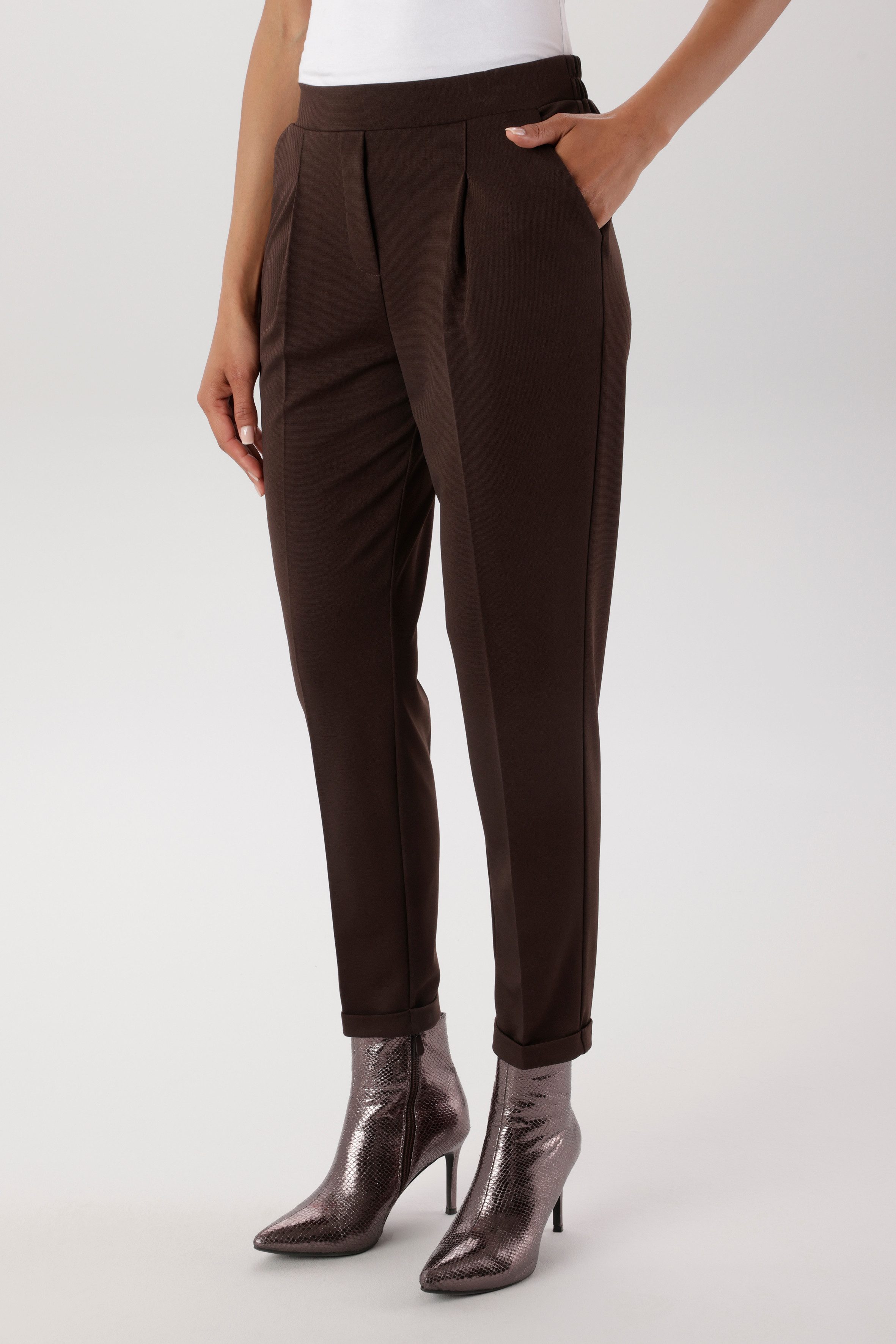 Aniston SELECTED Schlupfhose mit Bundfalten