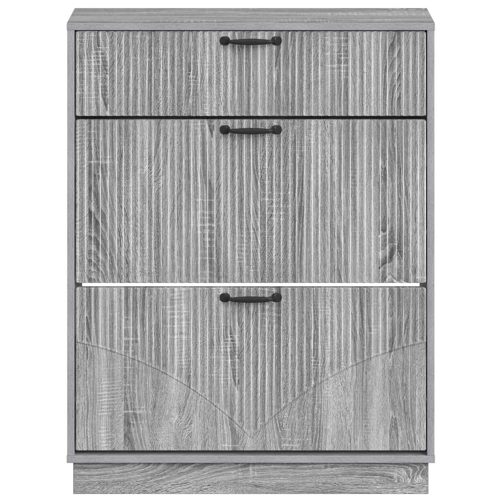 vidaXL Schuhregal Schuhschrank HOORN 78 x 24 x 100 cm Holzwerkstoff Sonoma-Grau