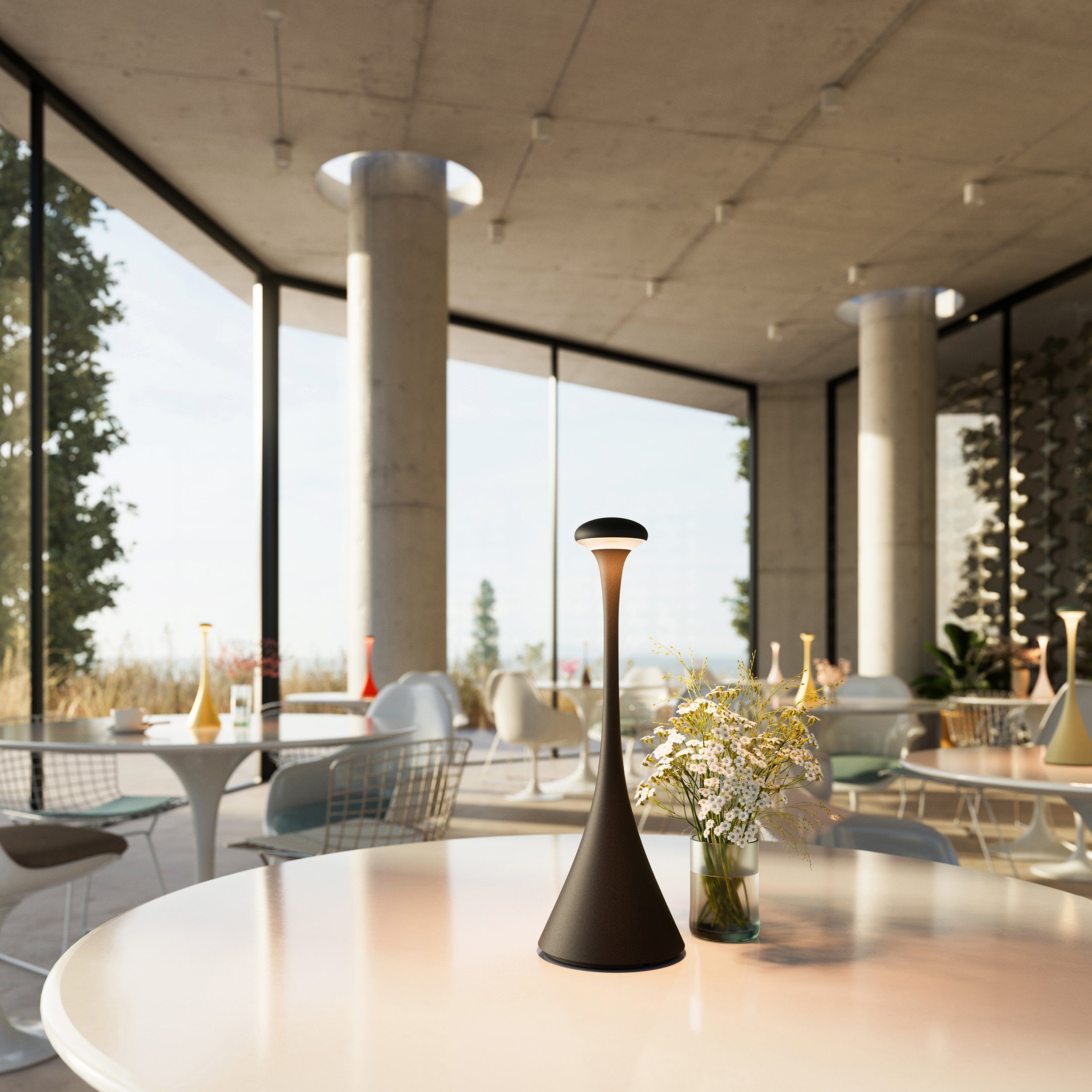 SIGOR LED Tischleuchte Akku-Tischleuchte NUDROP nachtschwarz, Dimmbar, LED günstig online kaufen