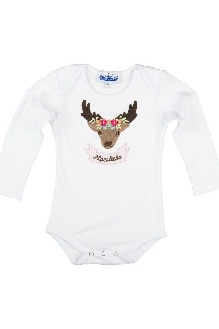 P.Eisenherz Trachtenkleid Baby Body - ALPENLIEBE LA - weiß