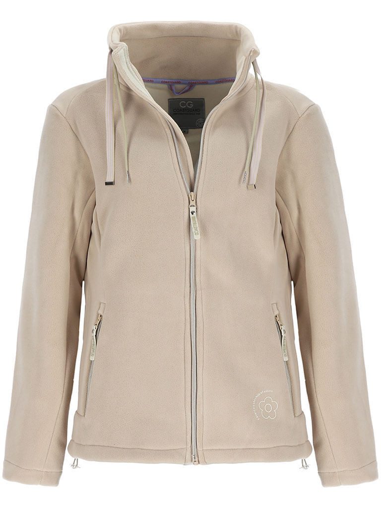Coastguard Fleecejacke 51019 Damen Fleecejacke mit Stehkragen - Unifarbene Jacke mit Reißverschluss
