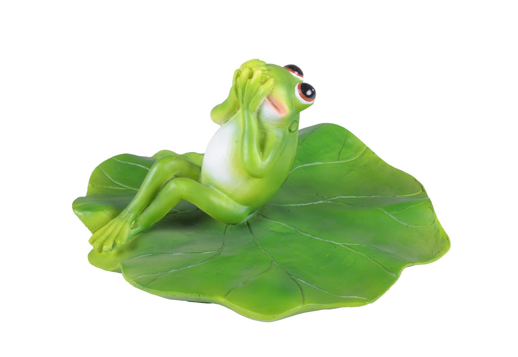 finehomegarden Teichfigur Frosch auf Seerose schwimmend günstig online kaufen