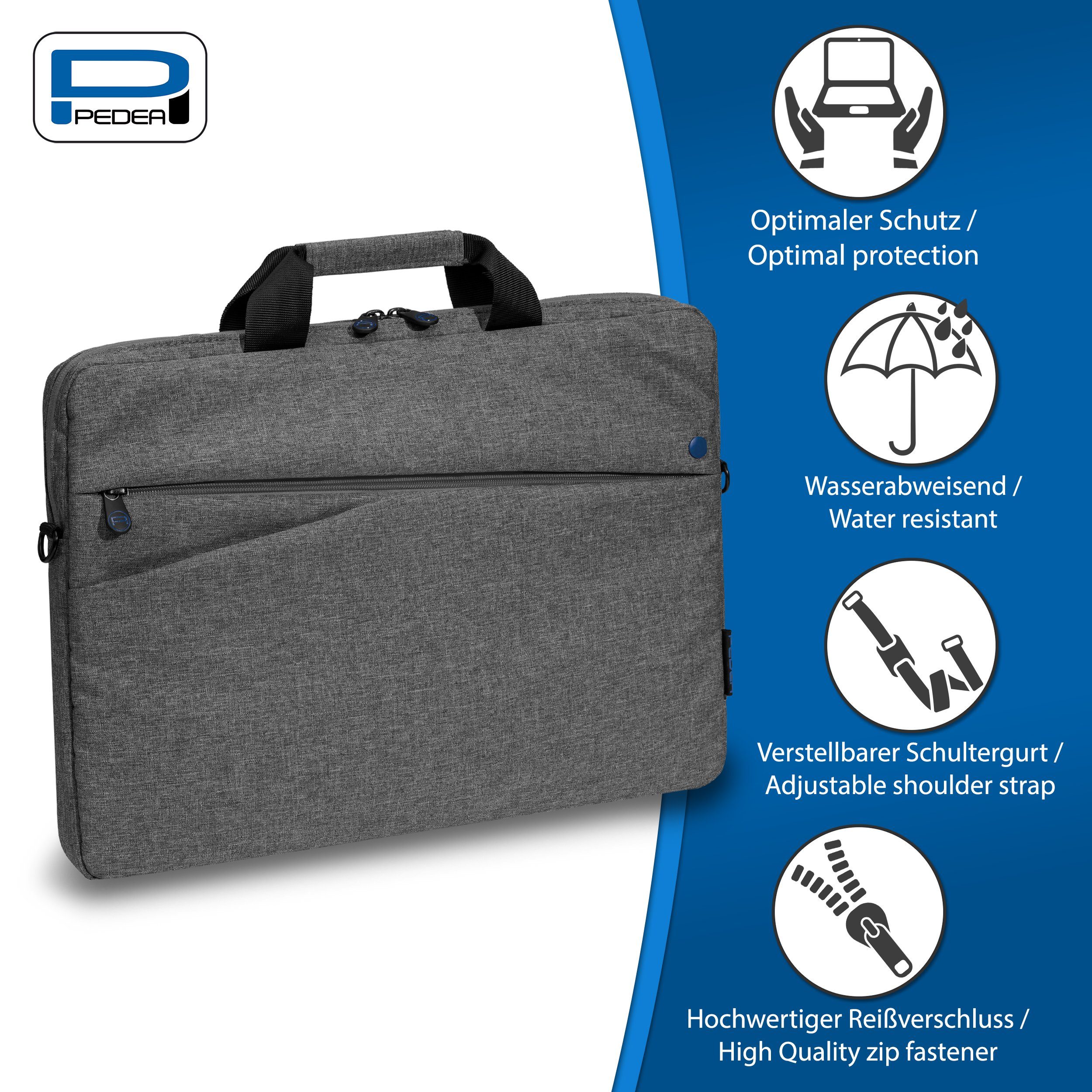PEDEA Laptoptasche FASHION Umhängetasche mit Polsterung 13,3 / 15,6 / 17,3 günstig online kaufen