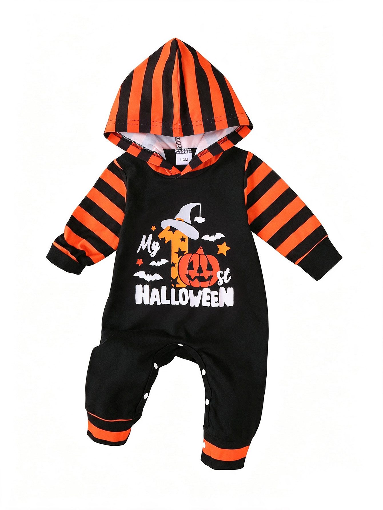 Lapastyle Strampler Halloween Baby Langarm overall mit Kapuze (Strampler)