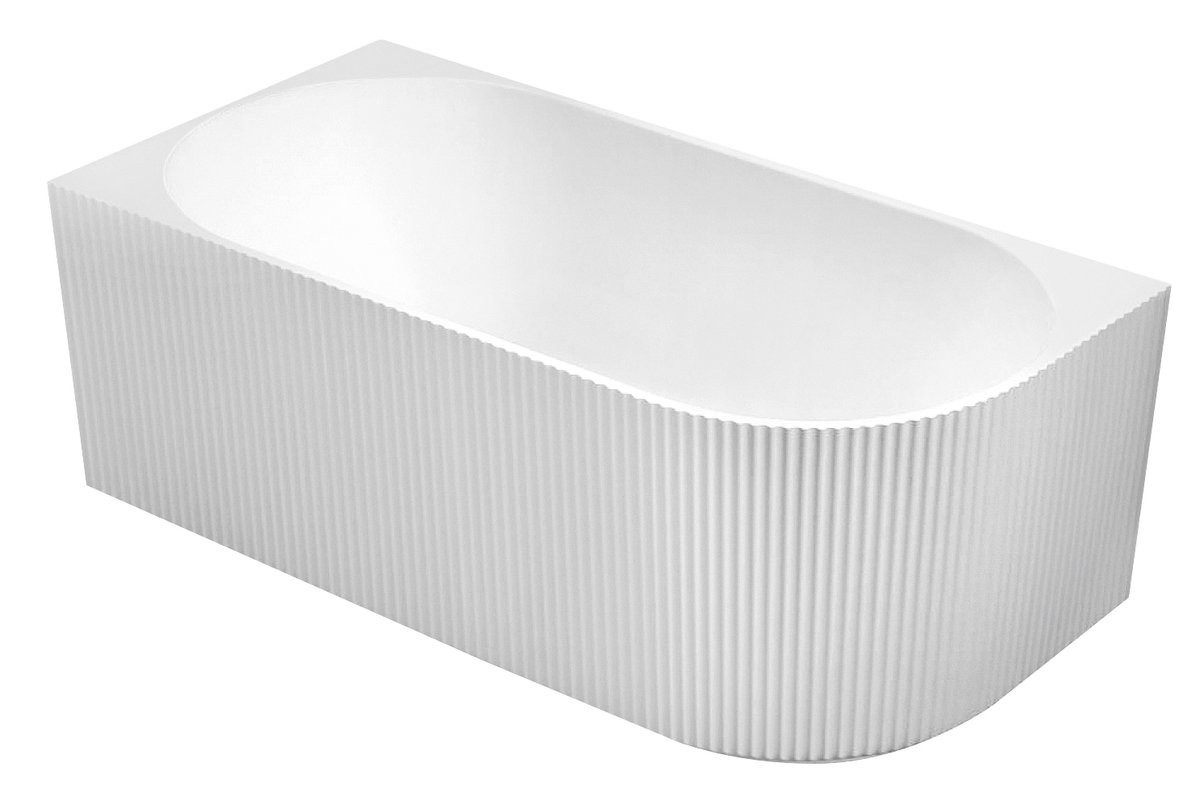 Aqualine Eckwanne TIBERA STRIP L Eck-Standwanne, 150x75cm, Weiß, Aqualine-E1047G