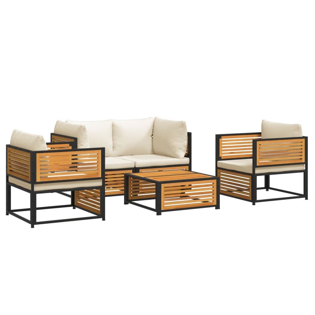 vidaXL Gartenlounge-Set 5-tlg. Garten-Sofagarnitur mit Kissen günstig online kaufen