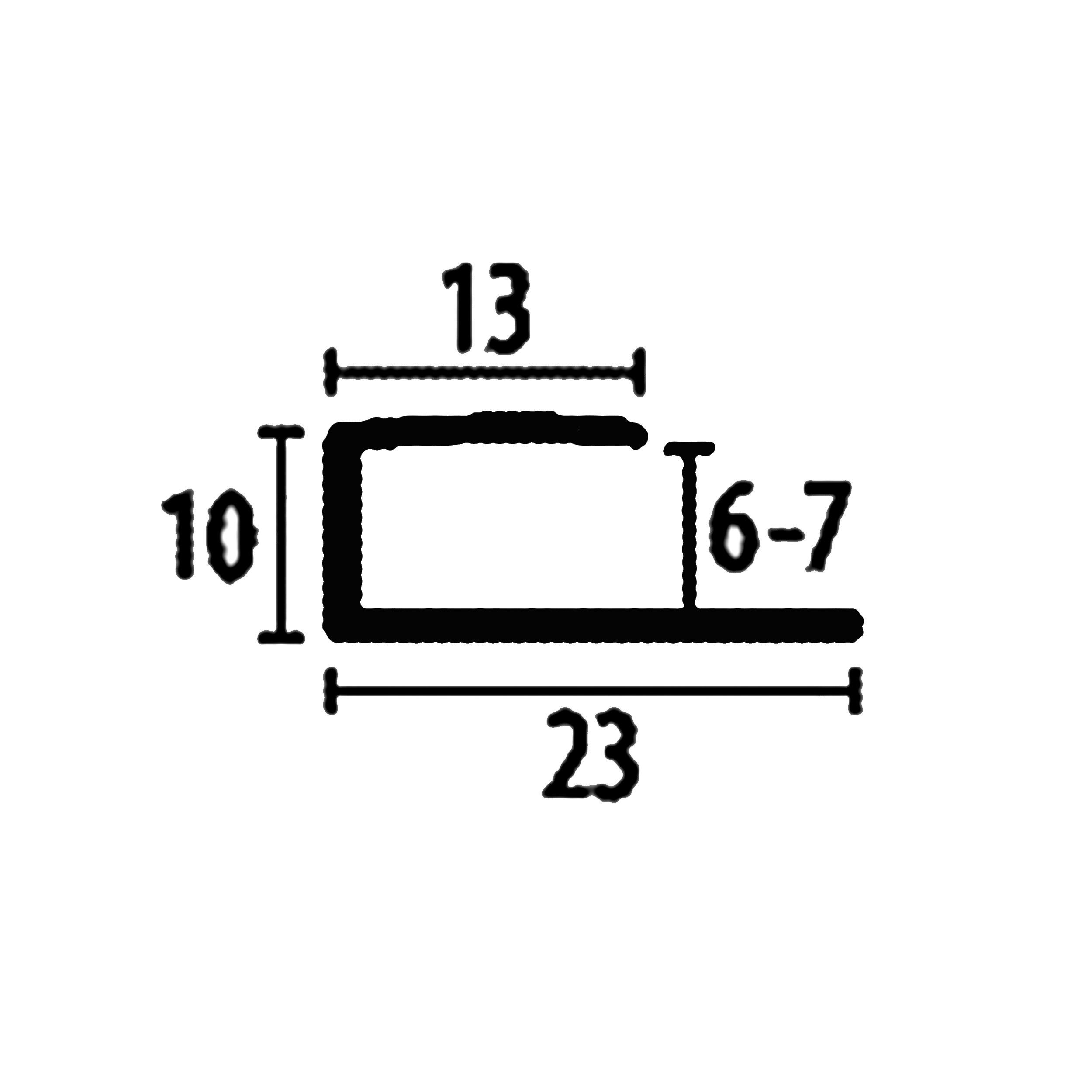 PROVISTON Abschlussprofil Aluminium, 23 x 2700 günstig online kaufen