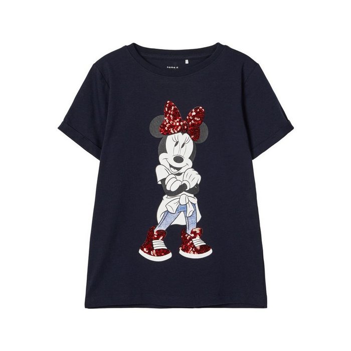 Name It T-Shirt Name It Mädchen Kurzarm-Shirt mit &quot;Minnie Mouse&quot; (1-tlg) mit Frontprint