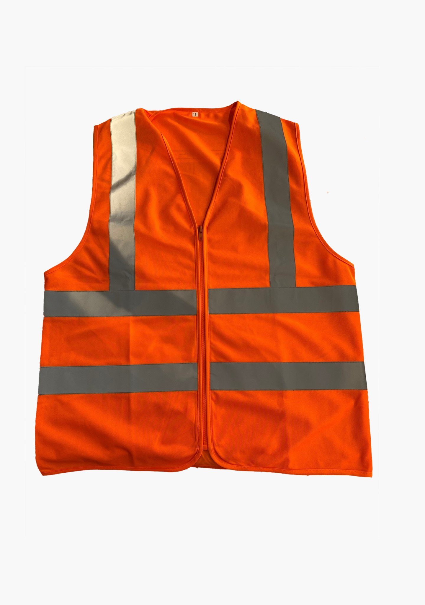 TINEZ workwear Warnweste CALVADOS Reflektoren, Funkgeräteschlaufe, Reißverschluss, Warnfarbe