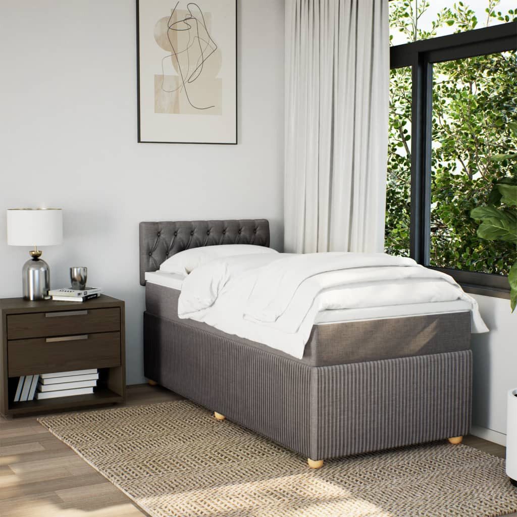 vidaXL Bett Boxspringbett mit Matratze Taupe günstig online kaufen