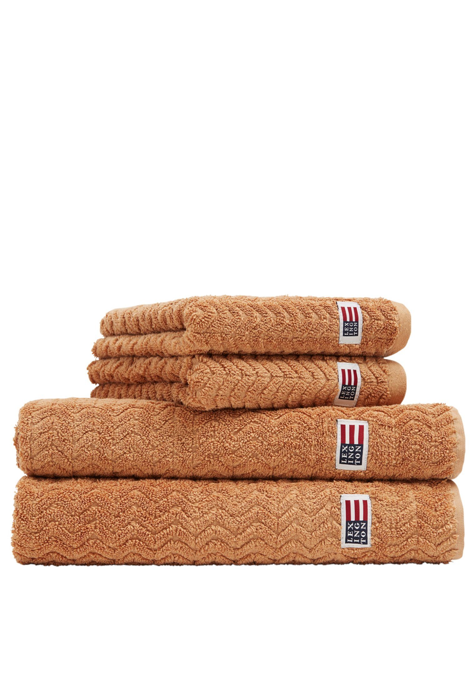 Lexington Handtuch Cotton/Lyocell Structured Terry Towel caramel
