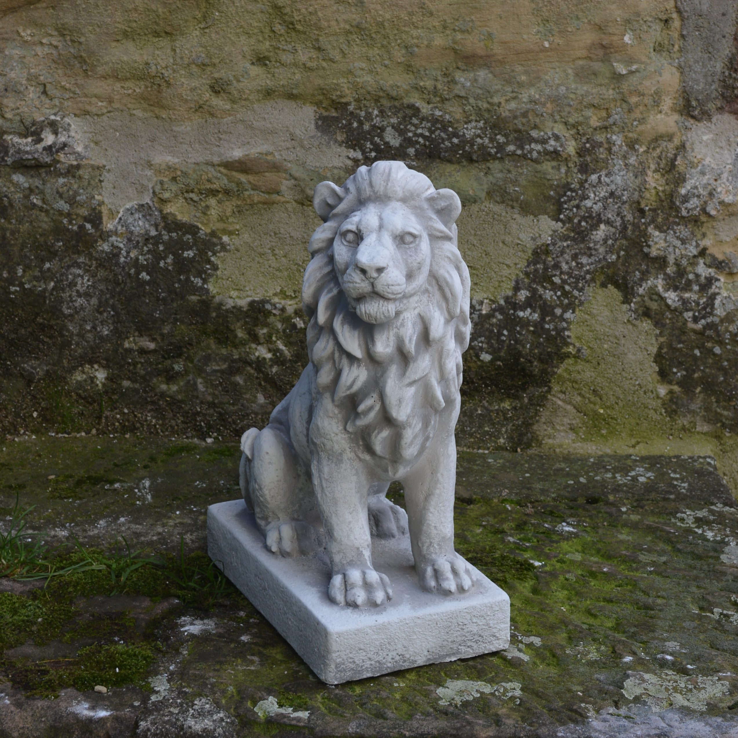 gartendekoparadies.de Gartenfigur Löwen Statue, Steinfigur, Torwächter, günstig online kaufen