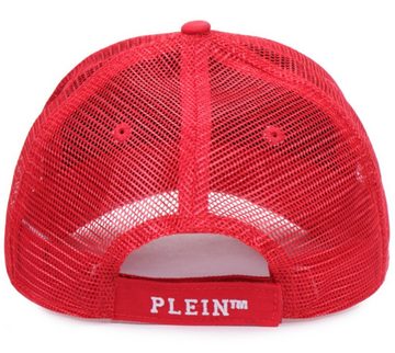 PHILIPP PLEIN Baseball Cap Philipp Plein Logo Patch Baseballcap Hut Baseball Cap Kappe Hat Red Mü