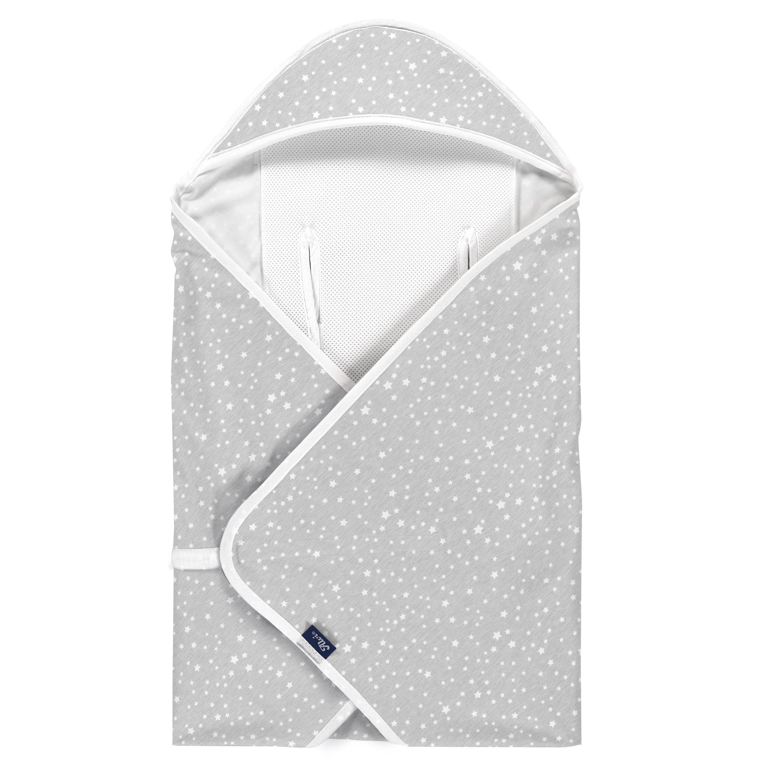 Alvi® Fußsack Jersey light - Sternenhimmel, Baby Reisedecke Baumwoll Decke  80 x 80 cm