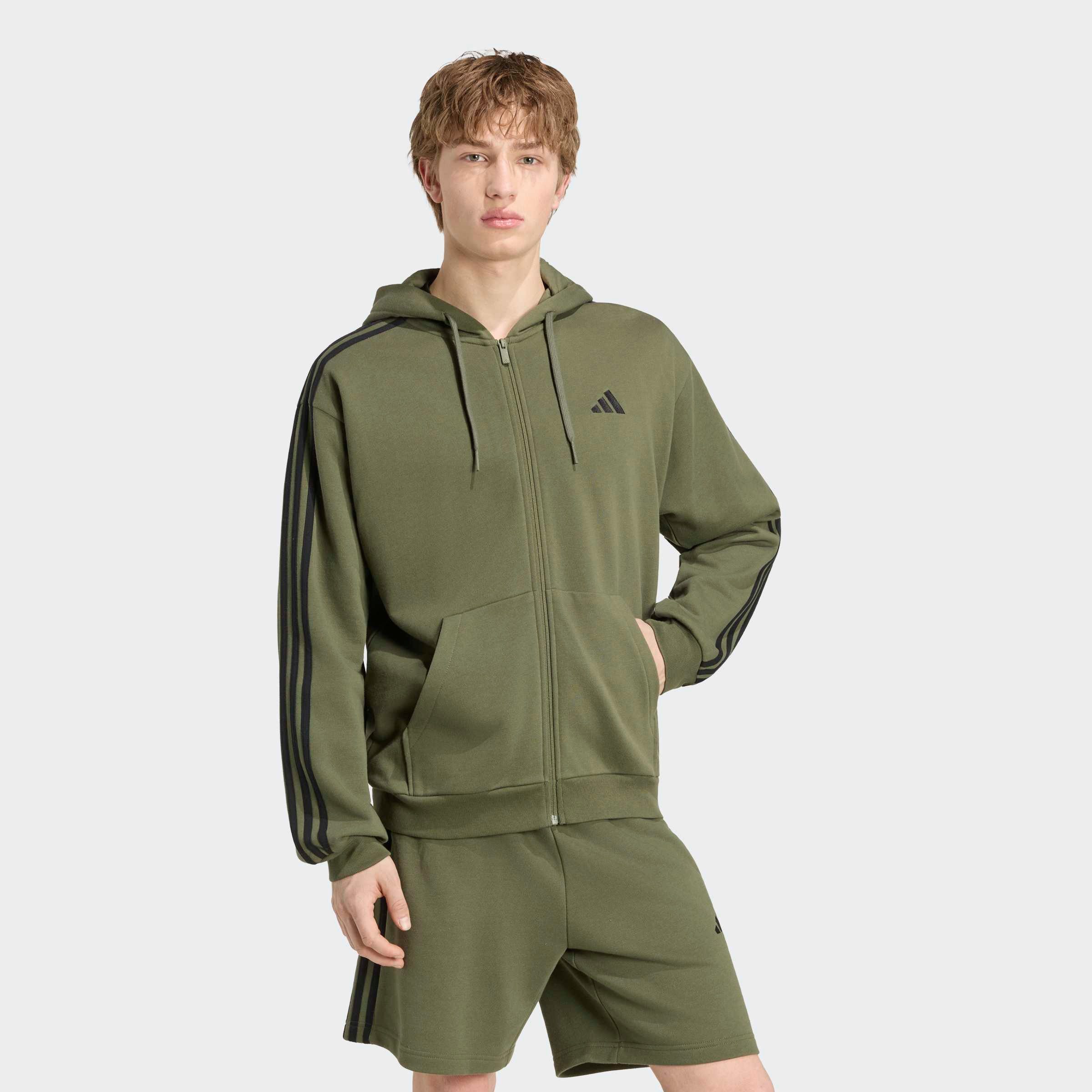 adidas Sportswear Kapuzensweatshirt ESSENTIALS 3-STREIFEN FRENCH TERRY