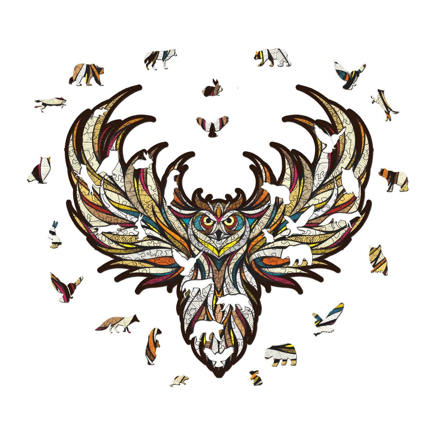 Puzzle Eco-Wood-Art Eule Holzpuzzle