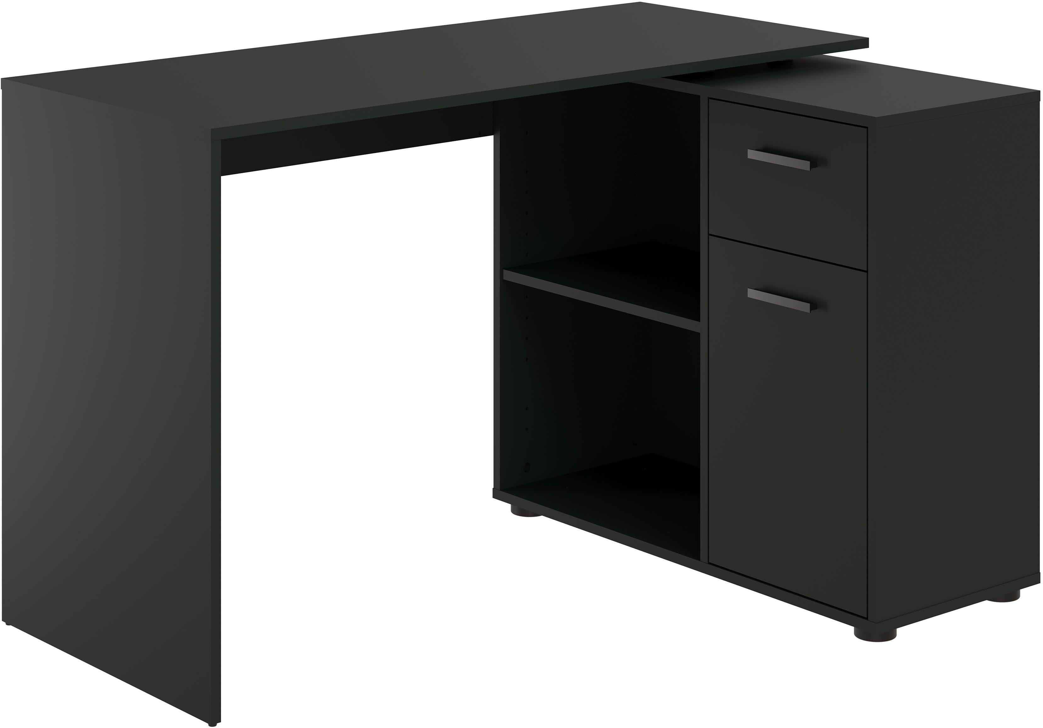 FMD Eckschreibtisch AUGSBURG, Schreibtisch/ Sideboard m. Stauraum, beids. m günstig online kaufen