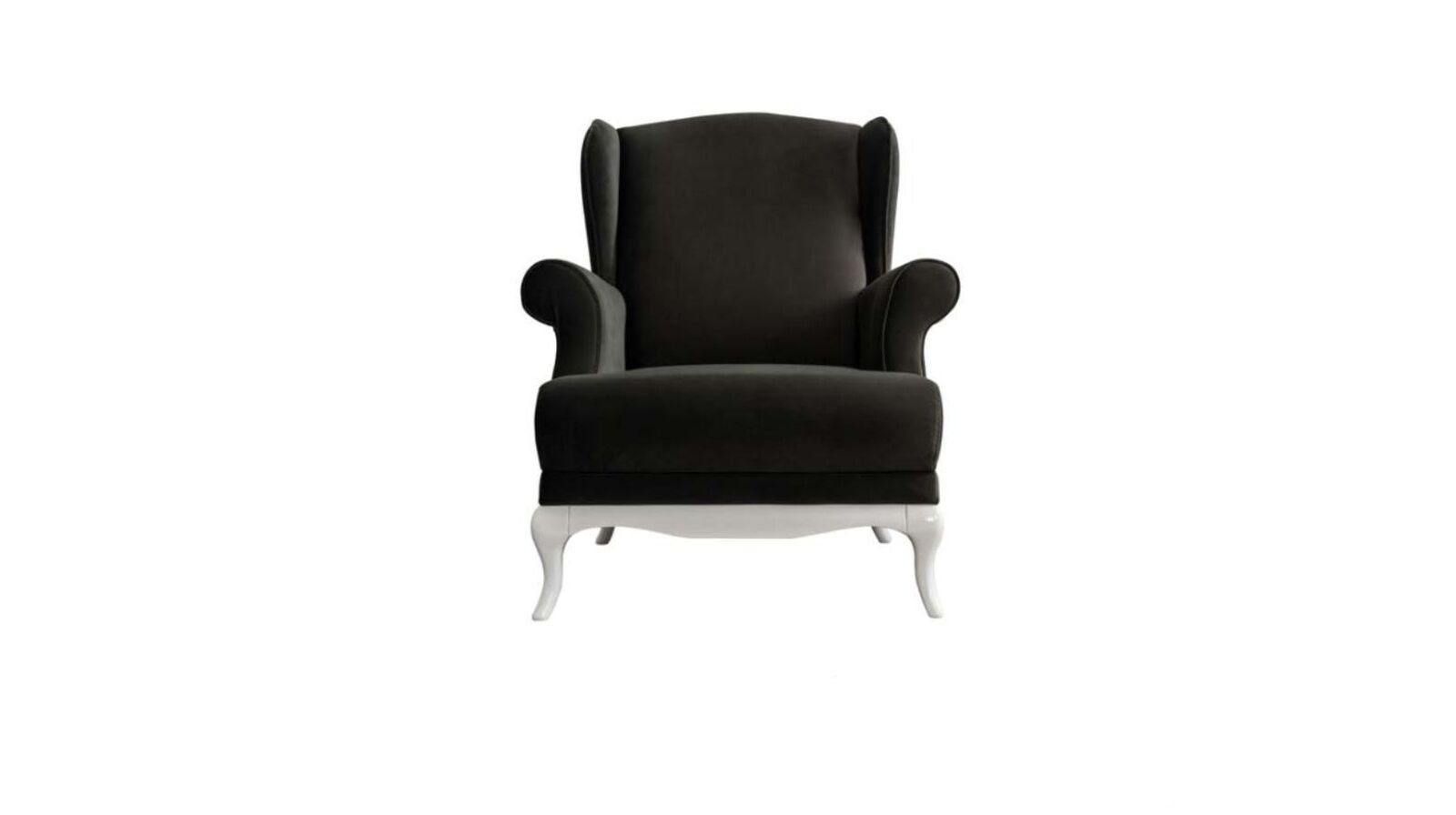 JVmoebel Sessel Sessel Einsitzer Stoff Wohnzimmer Klassischе Schwarz Polster Sitzer (1-St., Sessel), Made in Europa