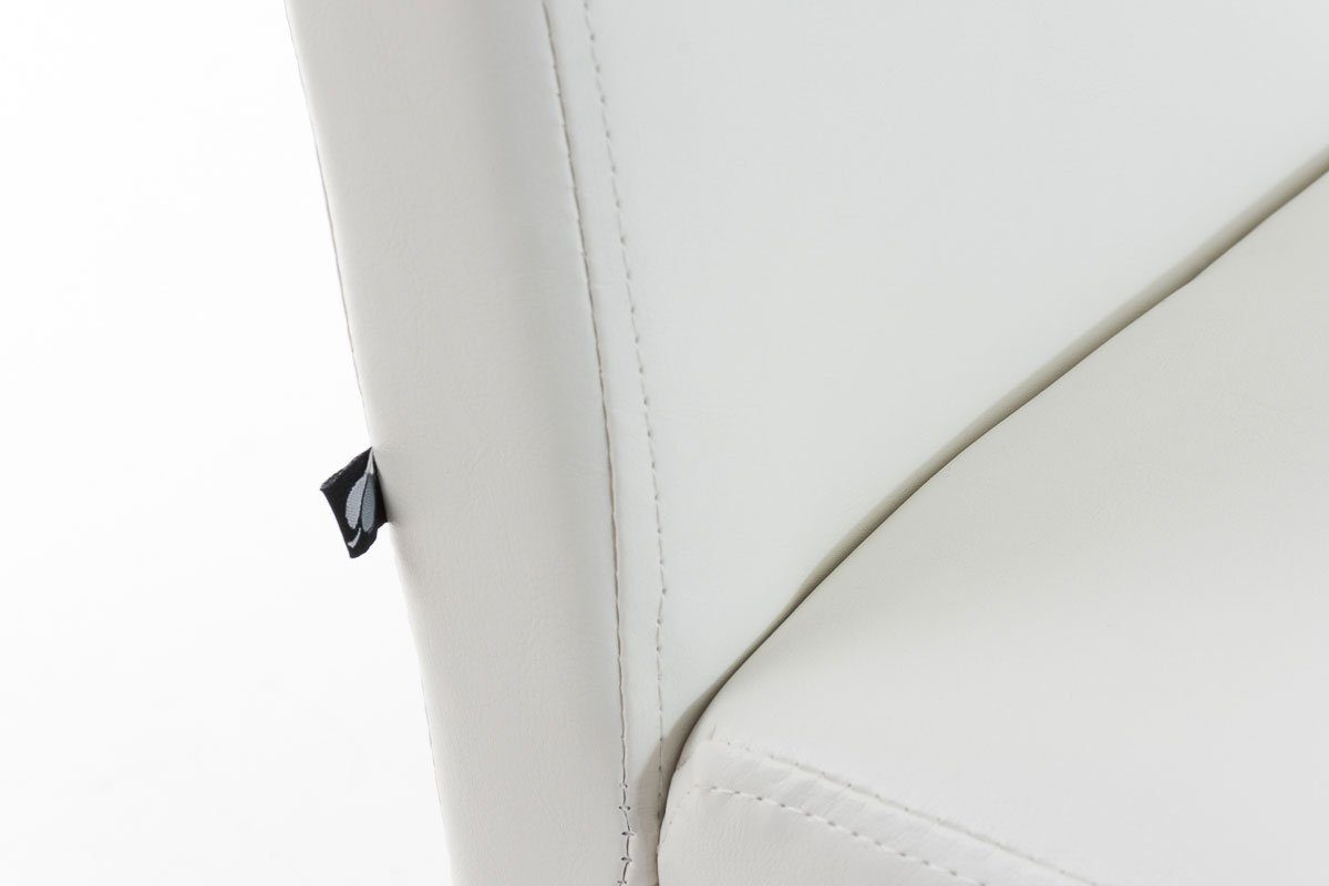 Esszimmerstuhl Sitzfläche schwarz Esstischstuhl TPFLiving mit - hochwertig Gestell: (Küchenstuhl Wohnzimmerstuhl), weiß Holz Konferenzstuhl - Kunstleder Ines - - gepolsterter Sitzfläche: