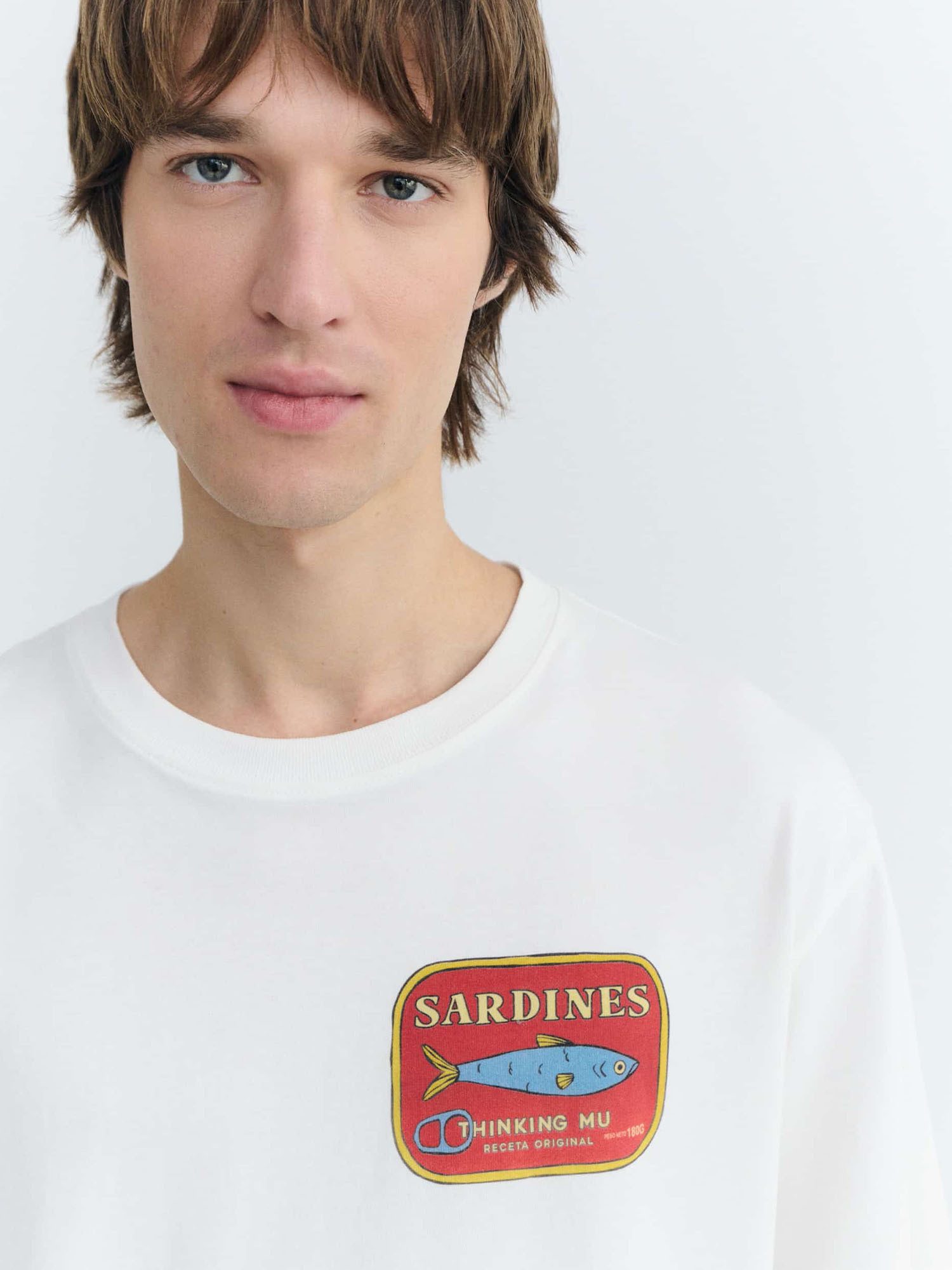 Thinking Mu Print-Shirt Sardines Aaron Tee