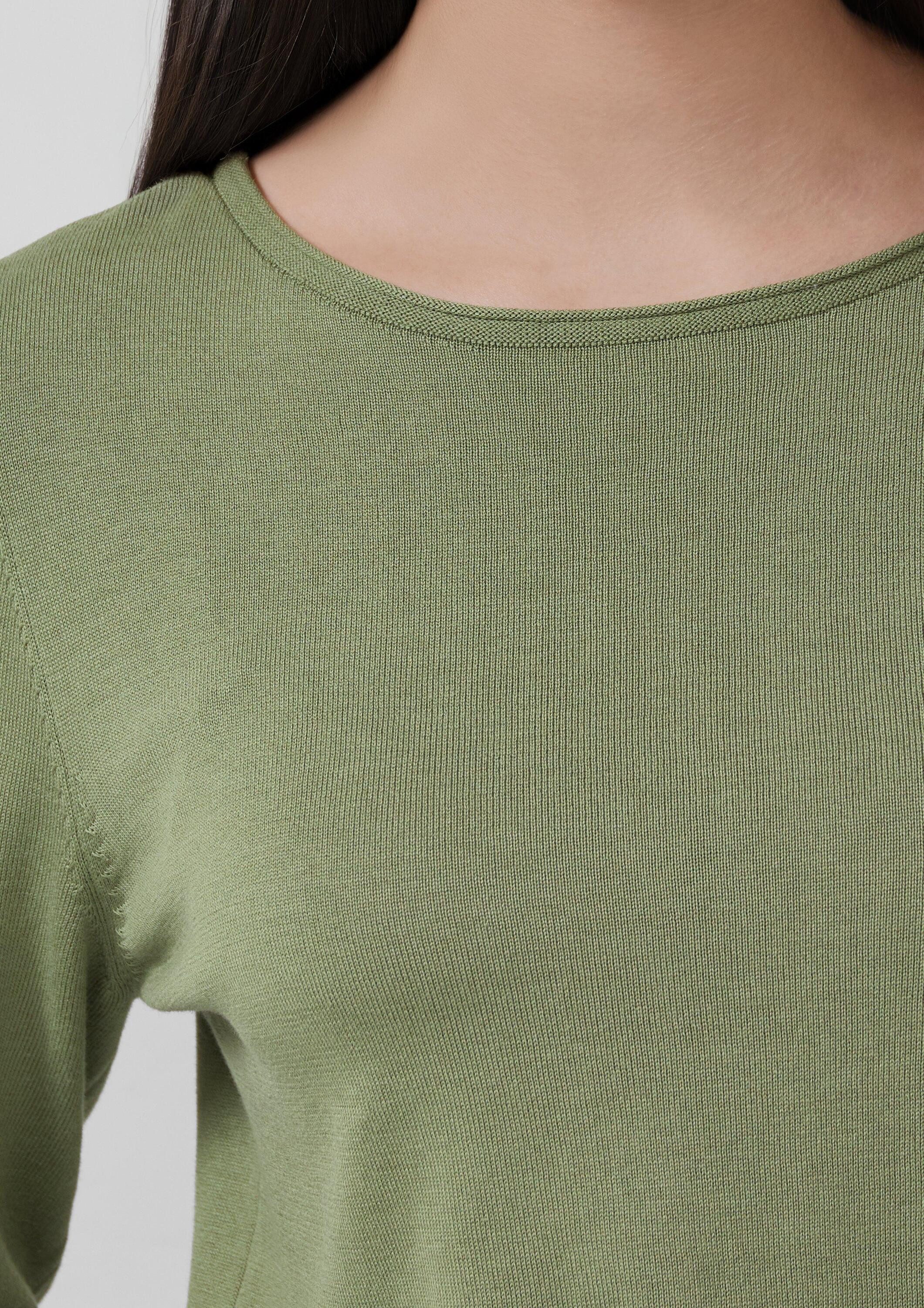 s.Oliver Longpullover Strickpullover Feinstrickpullover mit Rollkanten