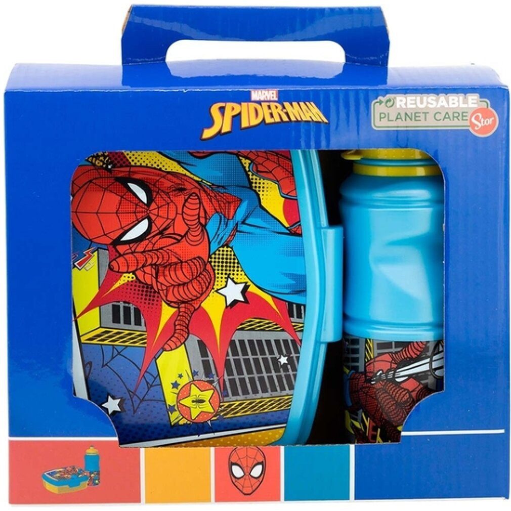 Stor Trinkflasche SPIDERMAN 2-TEILIGES FLASCHEN- UND SANDWICHMAKER-SET