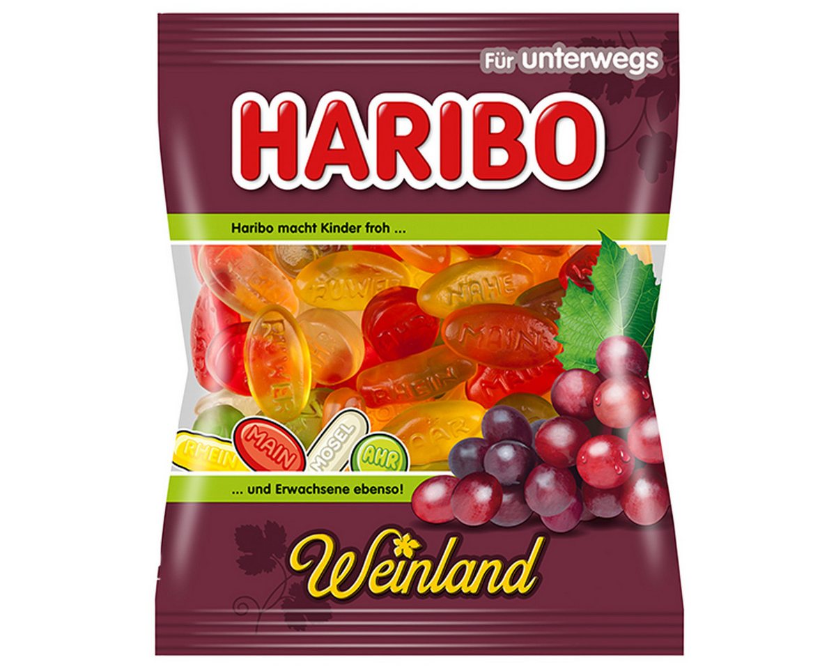 HARIBO Süßigkeit, Haribo Weinland echtes Weingummi weich fruchtig leicht sauer 100g
