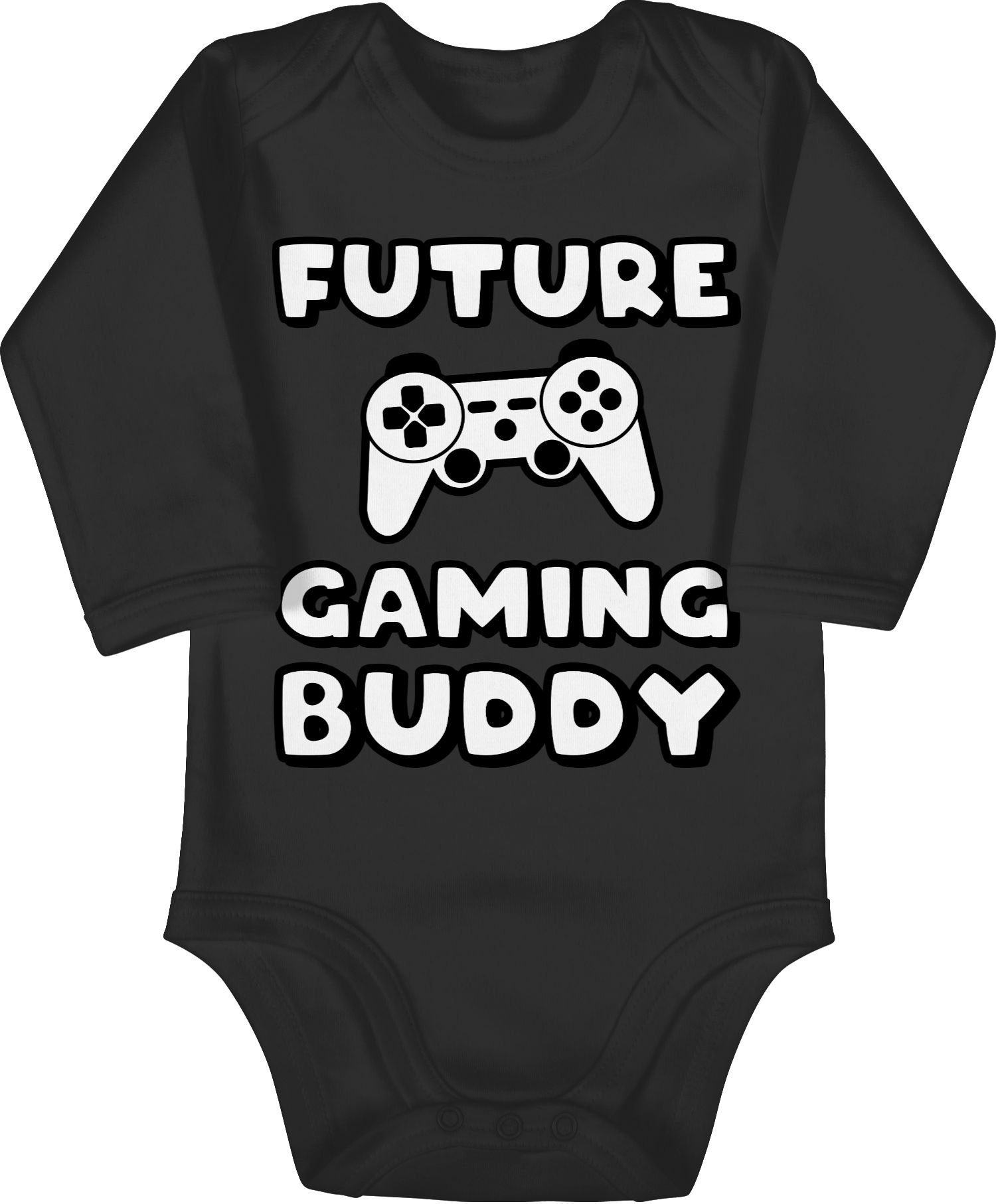 Shirtracer Shirtbody Future Gaming Buddy Sprüche Baby 1 Schwarz