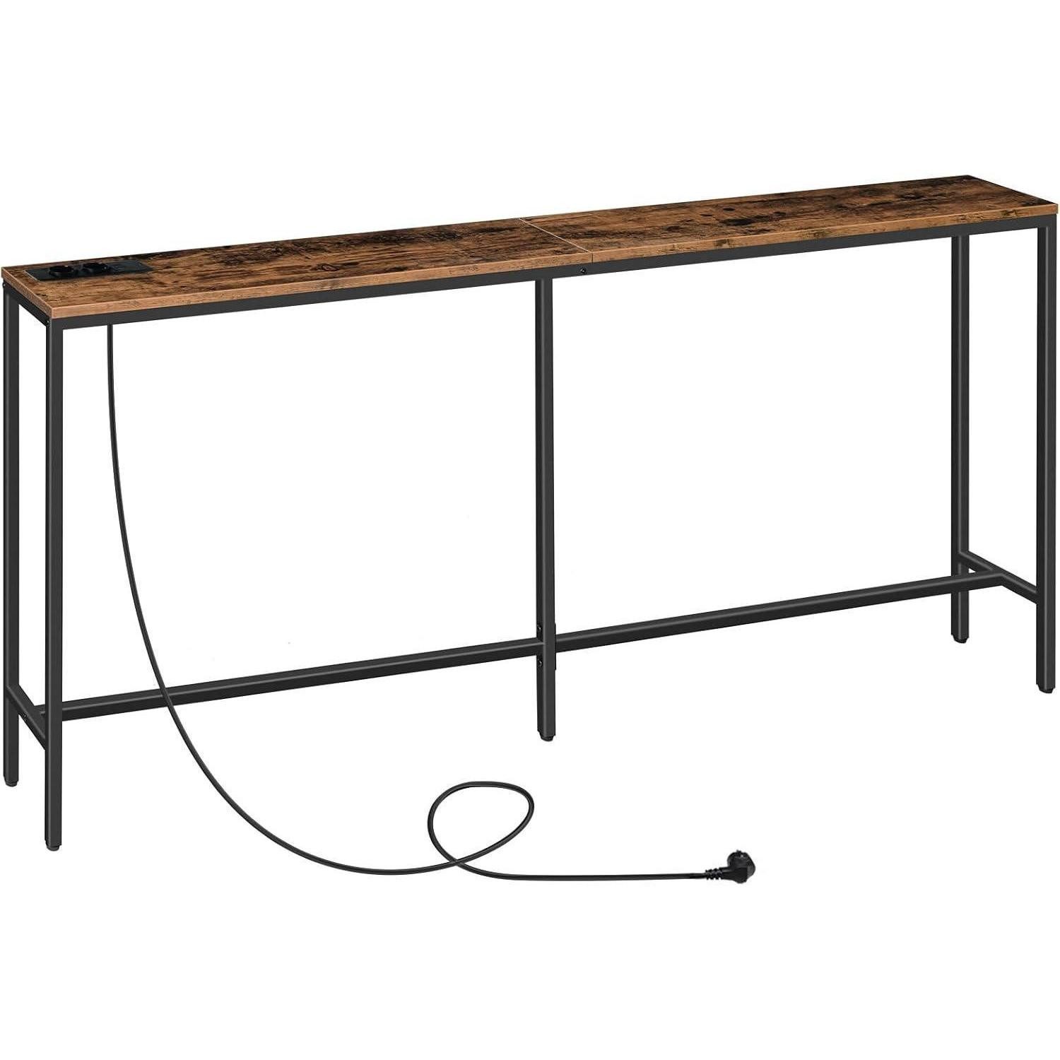 LuxusKollektion Konsolentisch Konsolentisch mit Ladestation 180 cm schmal U günstig online kaufen