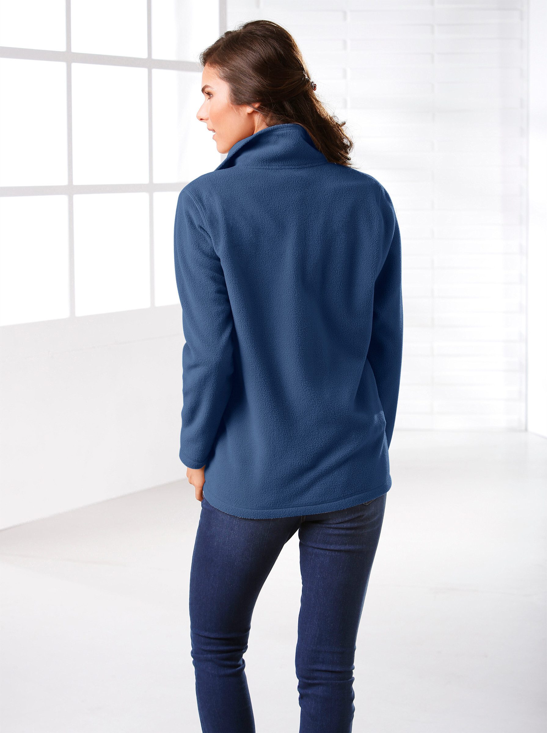 Sieh an! Fleecejacke Fleece-Jacke Langarm