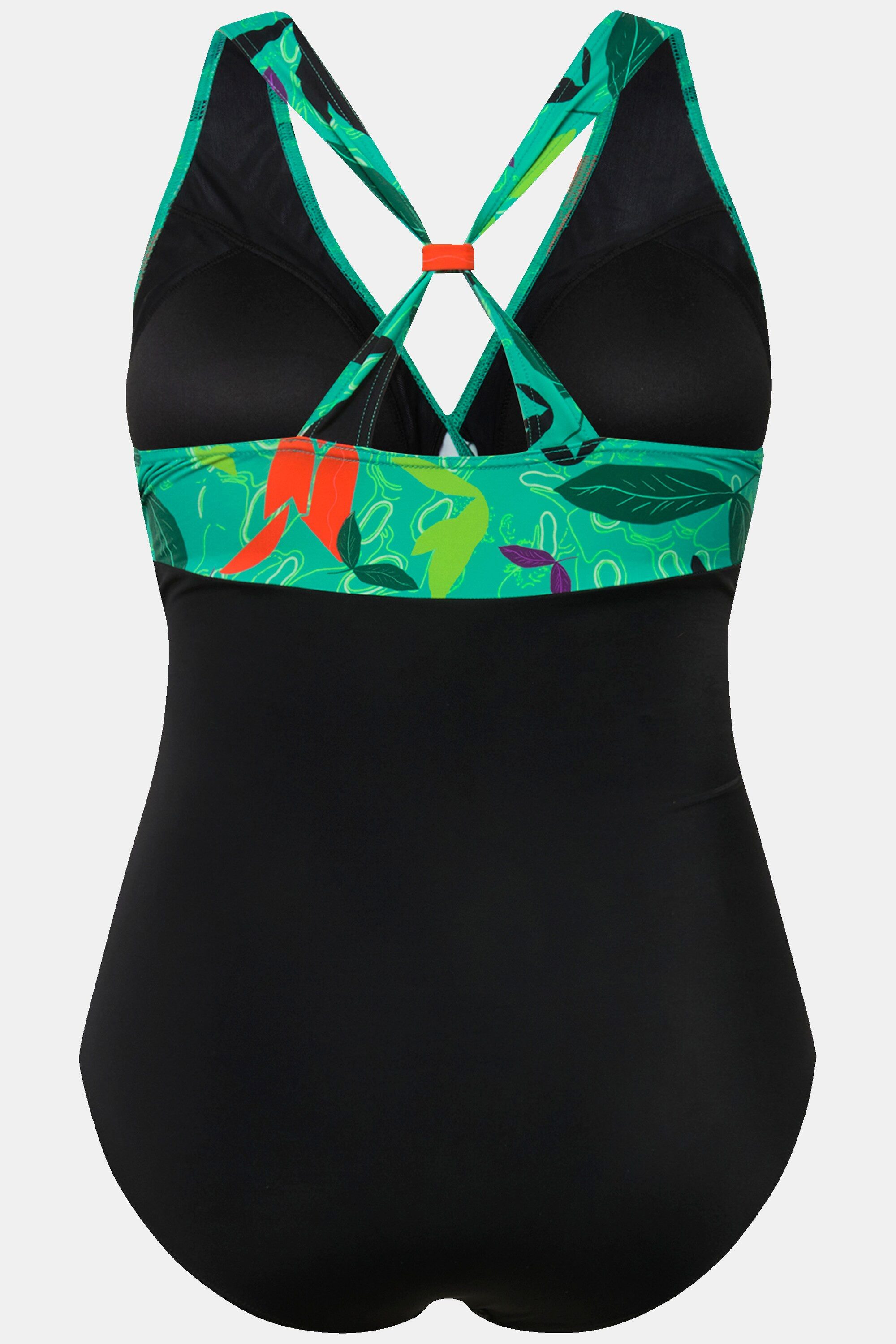 Ulla Popken Badeanzug Badeanzug Neckholder-Optik Softcups Knoten