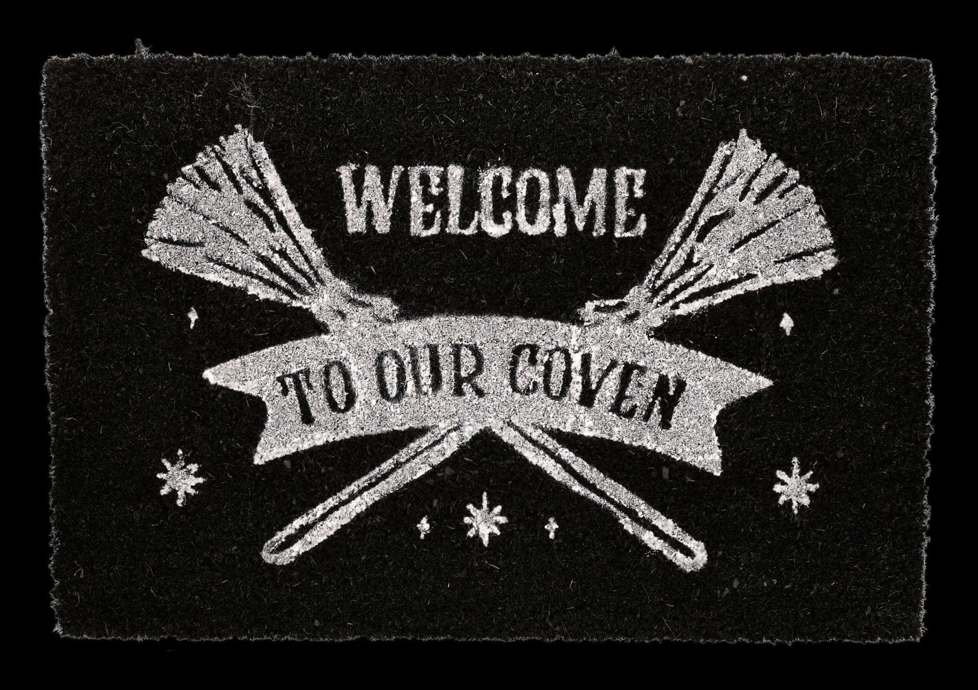 Figuren Shop GmbH Fußmatte Hexen Fußmatte – Welcome to Our Coven Gothic Türmatte 60x40 cm Deko, Hauseingang