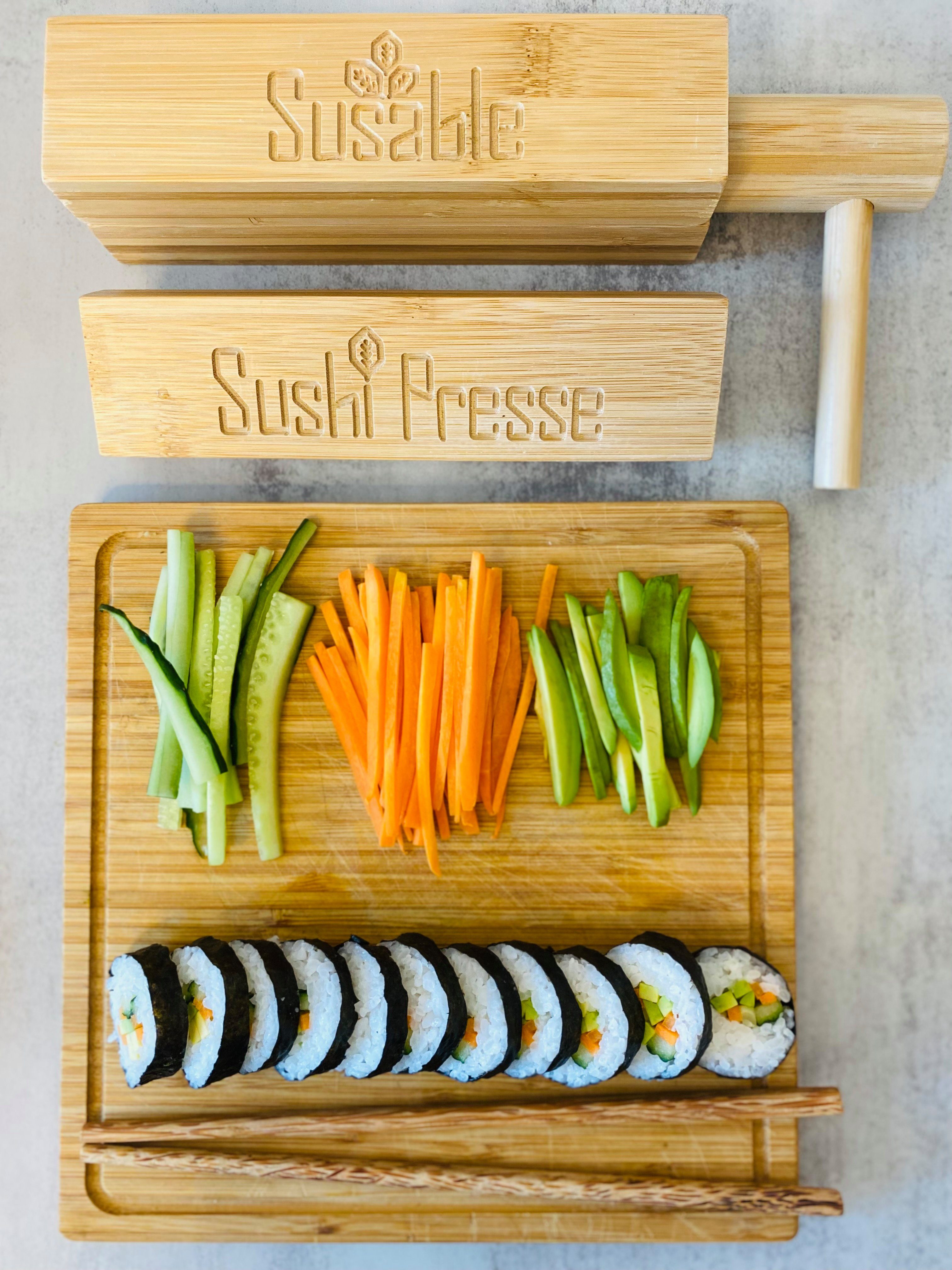Susable Sushi-Roller Bambus Maki Roller, Nigiri Sushi Kit Maker Öko-Freundlich & DIY 