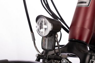 SAXONETTE E-Bike Advanced Plus, 3 Gang Shimano SHIMANO Nexus Schaltwerk, Nabenschaltung, Frontmotor, 375 Wh Akku, (mit Akku-Ladegerät), Damen E-Bike Cityrad mit Rücktrittbremse, integriertes Rahmenschloss